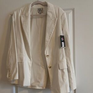 Worthington Cream Corduroy Blazer Jacket